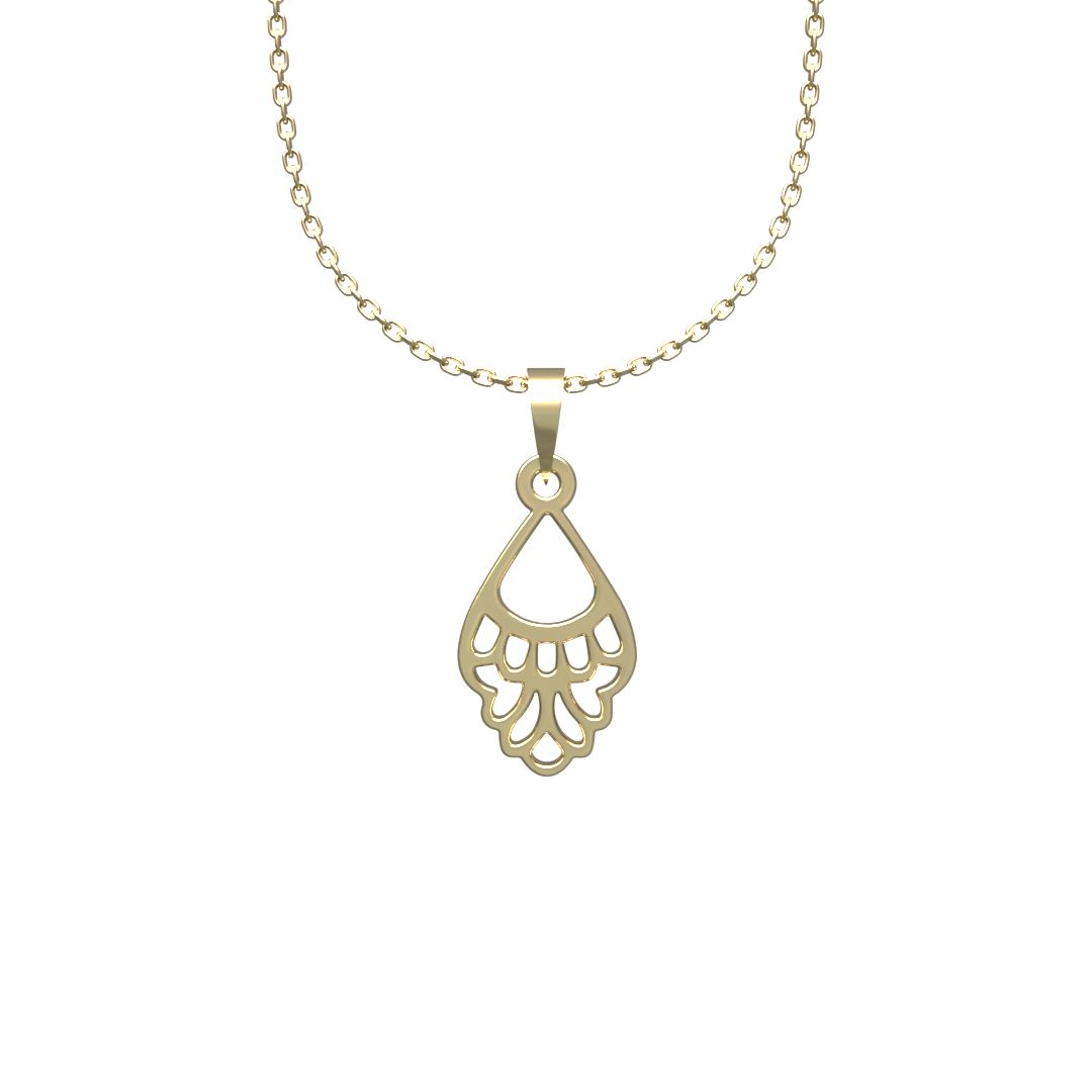 گردنبند طلا 18 عیار زنانه مدوپد مدل هندسی کد GG2-1-1066 - - 7