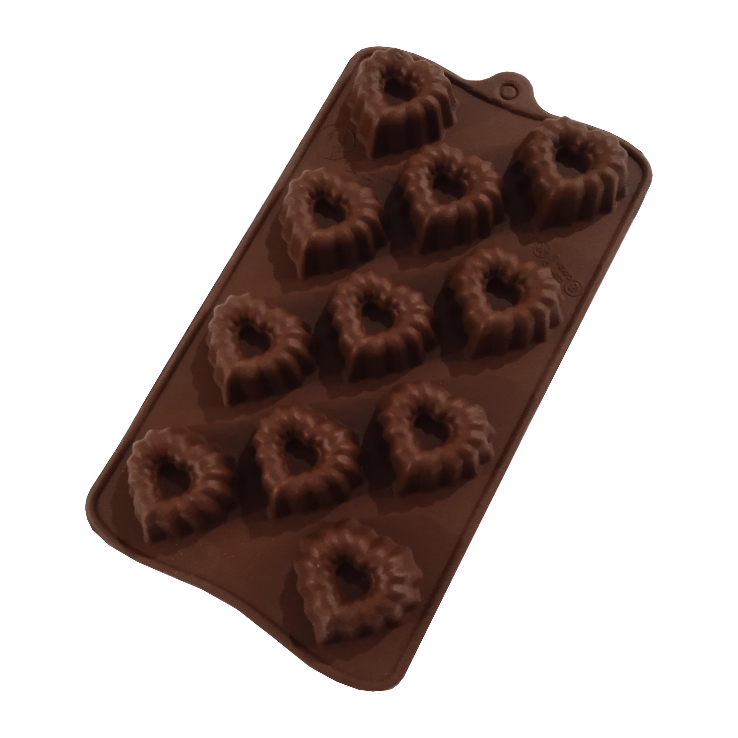 قالب شکلات مدل قلب شيفون دار كد 2