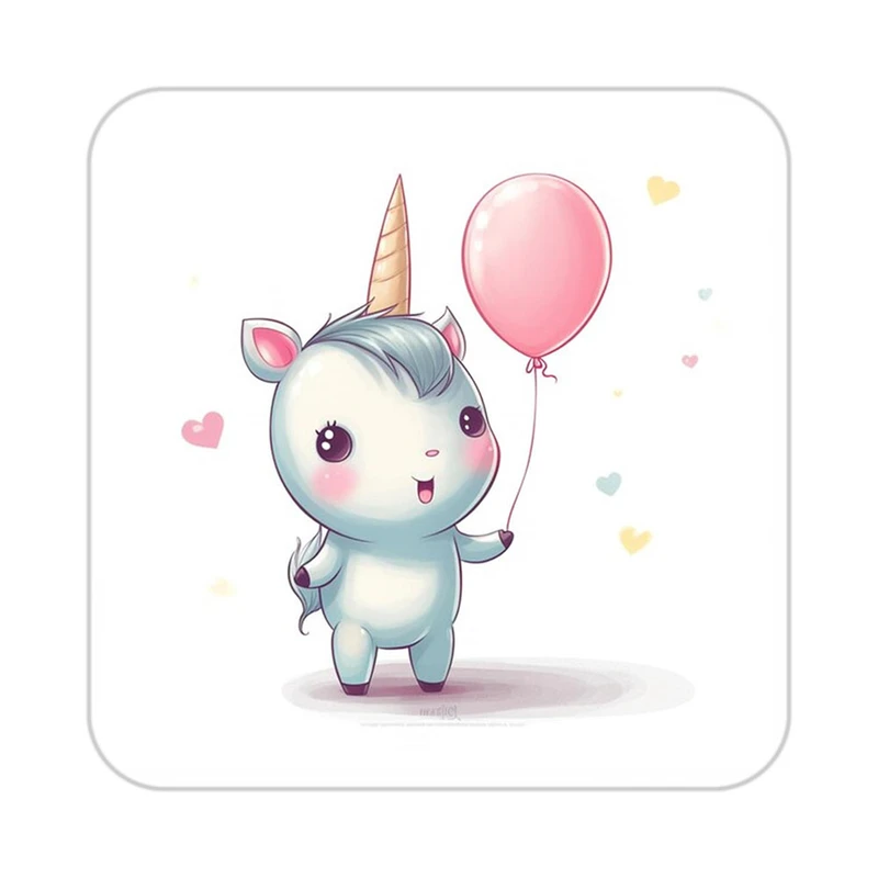 زیر لیوانی کاکتی طرح اسب تک شاخ و یونیکورن مدل mp29831