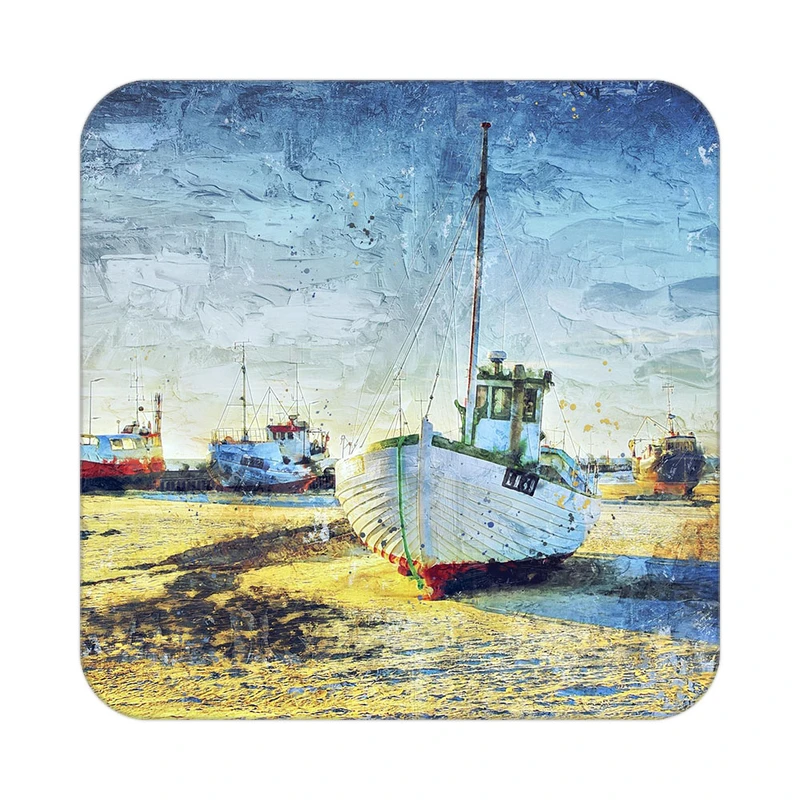 زیر لیوانی کاکتی طرح نقاشی رنگ روغن مدل mg10011