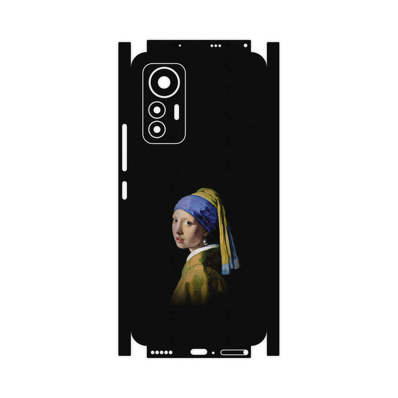 برچسب پوششی ماهوت مدل Girl with a Pearl Earring of Vermeer-FullSkin مناسب برای گوشی موبایل شیائومی 12 Lite