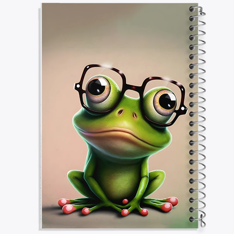 دفتر شطرنجی 50 برگ خندالو طرح قورباغه کد N3872