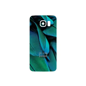 MAHOOT Green Feather Cover Sticker for Samsung Galaxy S6