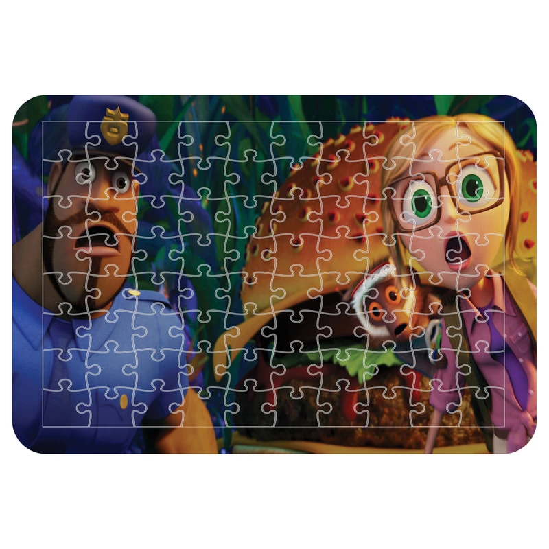 پازل 54 تکه مدل CHB1475 طرح انیمیشن ابری با احتمال بارش کوفته قلقلی