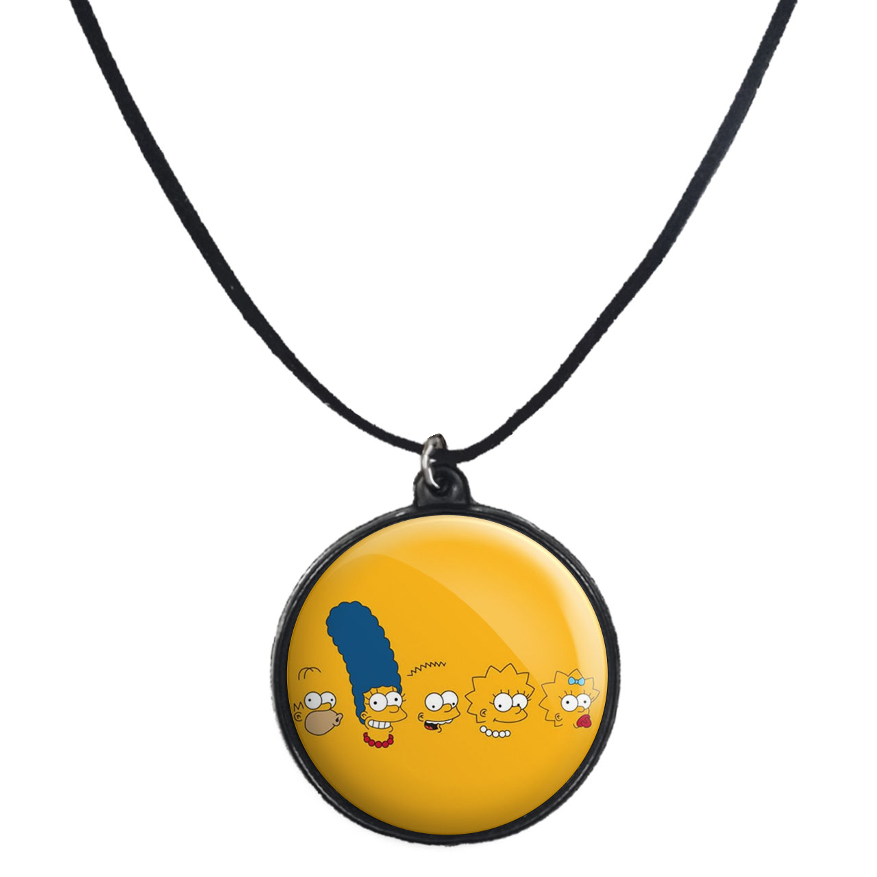 گردنبند پرمانه طرح سیمپسون ها کد pmb.21347 مدل دو طرفه