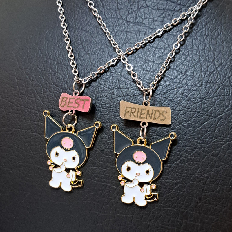 گردنبند دخترانه مدل انیمه بست فرندز بسته 2 عددی