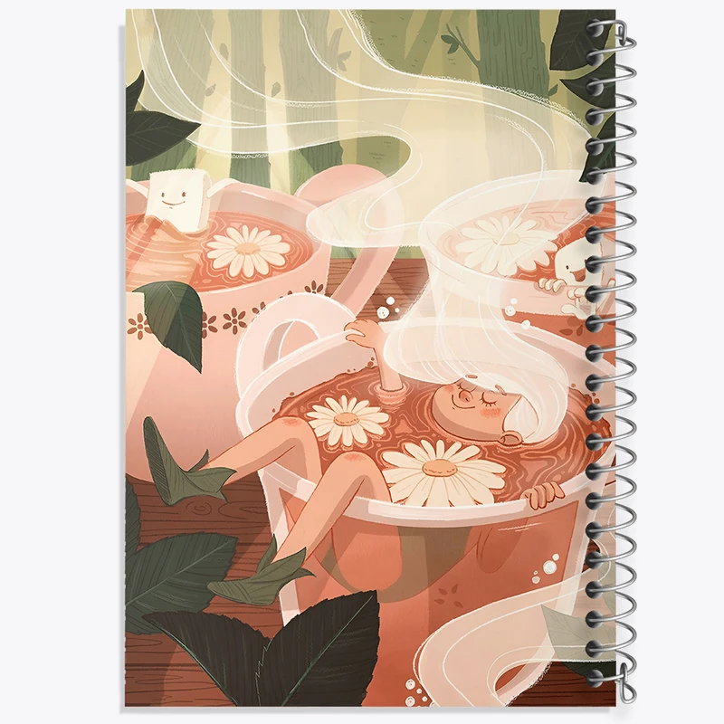 دفتر ژورنال نویسی 50 برگ خندالو مدل نقطه ای طرح دخترانه کد N3115