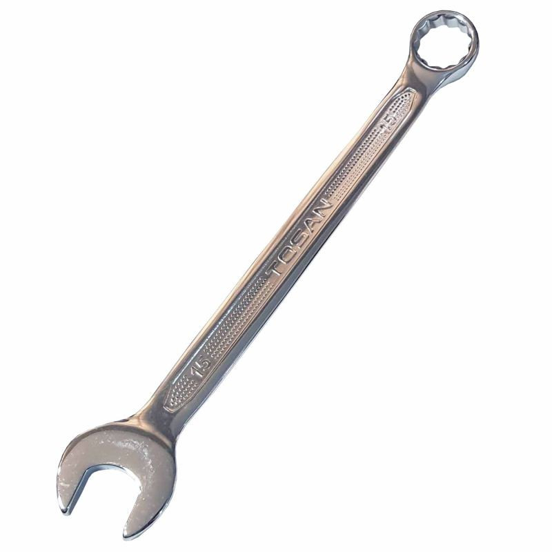 آچار یکسر تخت و یکسر رینگی توسن مدل TSN-0015 سایز 15 میلی متر آچار یکسر تخت و یکسر رینگی توسن مدل TSN-0015 سایز 15 میلی متر