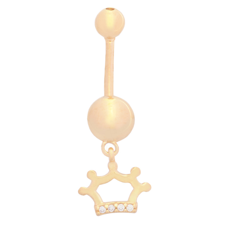 پیرسینگ طلا 18 عیار زنانه طلای مستجابی مدل تاج کد 10 پیرسینگ طلا 18 عیار زنانه طلای مستجابی مدل تاج کد 10