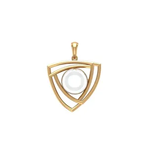 آویز گردنبند طلا 18 عیار زنانه قیراط طرح مروارید کد GH2119