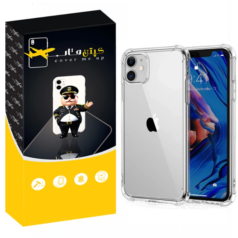 کاور کپتن قاب مدل Crystal مناسب برای گوشی موبایل اپل Iphone 11