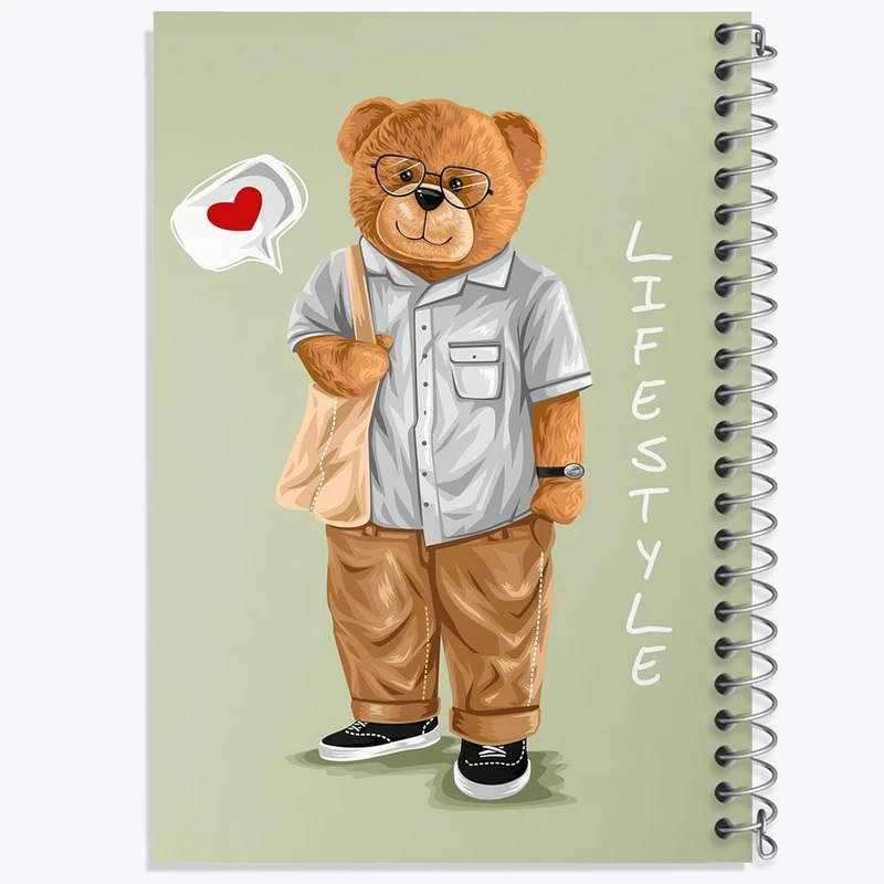 دفتر مشق 50 برگ خندالو مدل تدی Teddy کد 26153