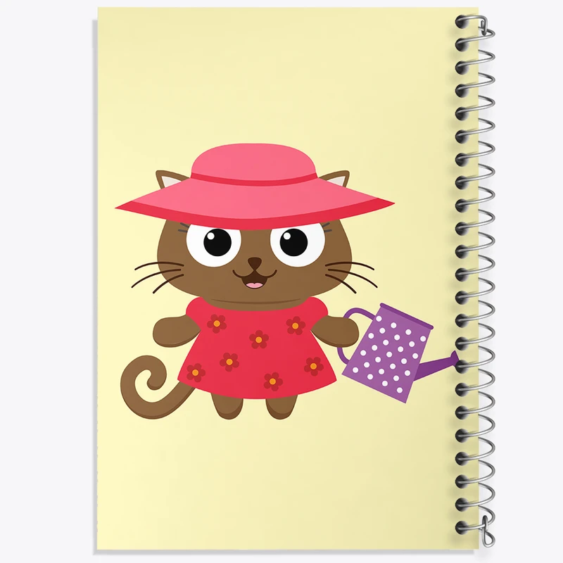 دفتر مشق 100 برگ خندالو طرح گربه باغبان کد N1055