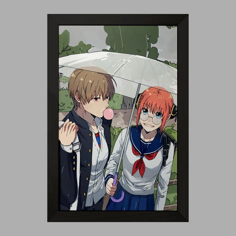 تابلو خندالو مدل کاگورا و اوکیتا انیمه گینتاما  کد 12958