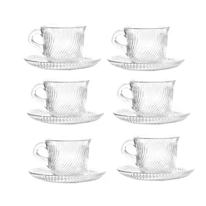 Pasabahce Marmara 97768 Cup and Saucer Set Pack of 6