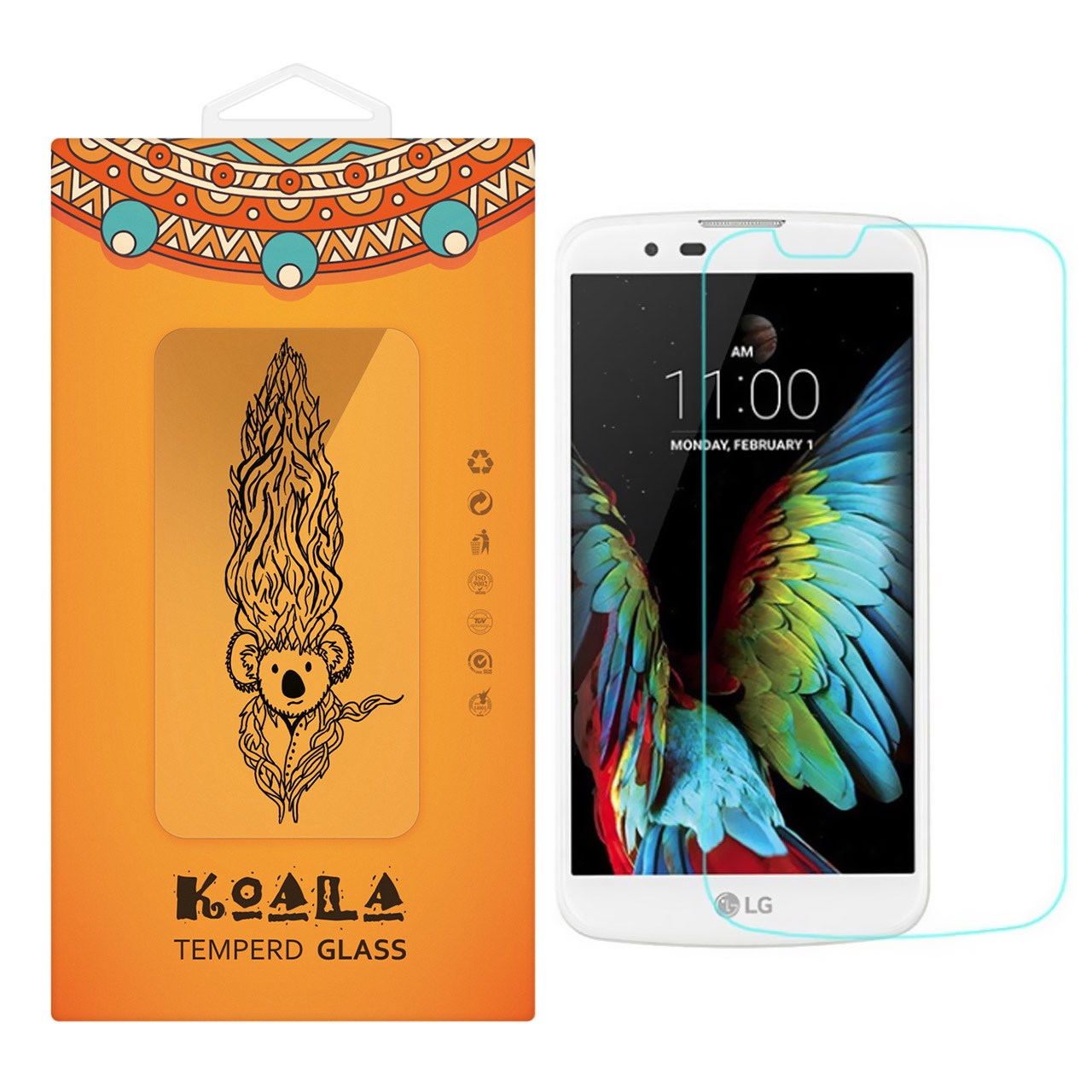 محافظ صفحه نمایش شیشه ای کوالا مدل Tempered مناسب برای گوشی موبایل ال جی K10 2016