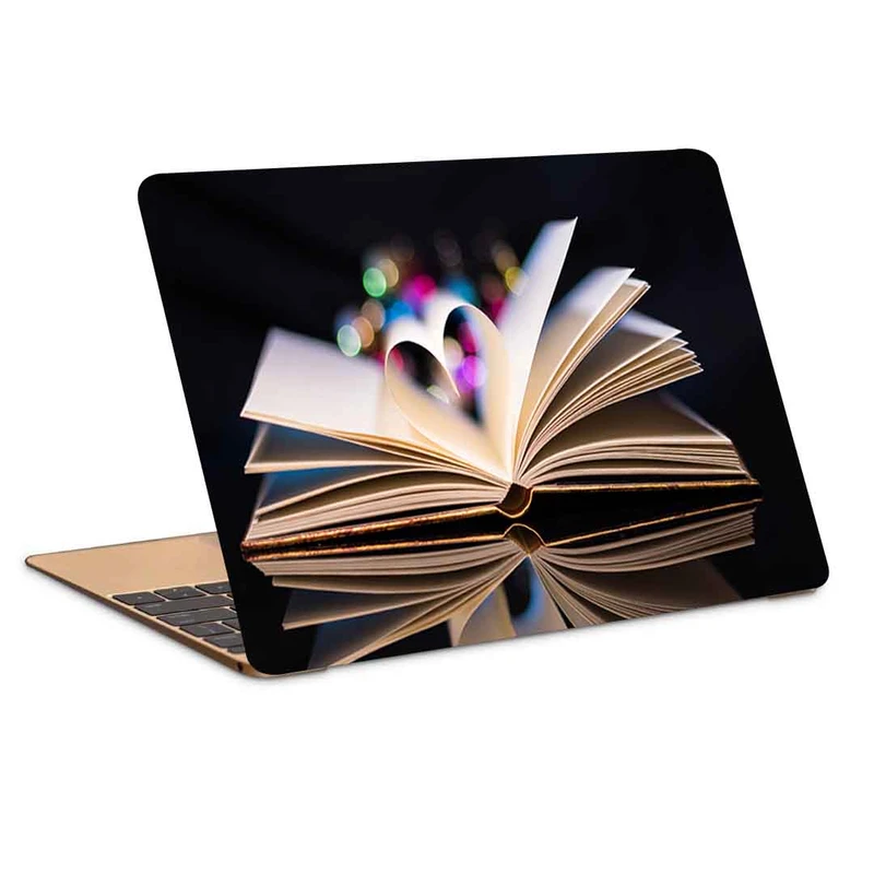 استیکر لپ تاپ طرح book heart bokehکد P-662 مناسب برای لپ تاپ 15.6 اینچ