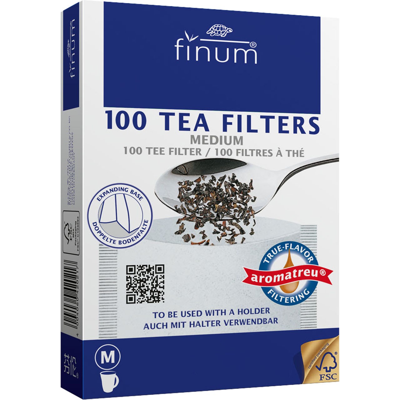 فیلتر چای و دمنوش فینوم سایز متوسط - بسته 100 عددی