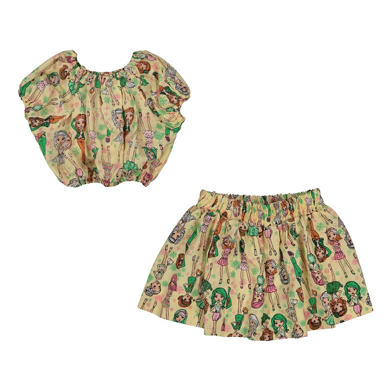 ست نیم تنه و دامن دخترانه سون پون مدل 13911153