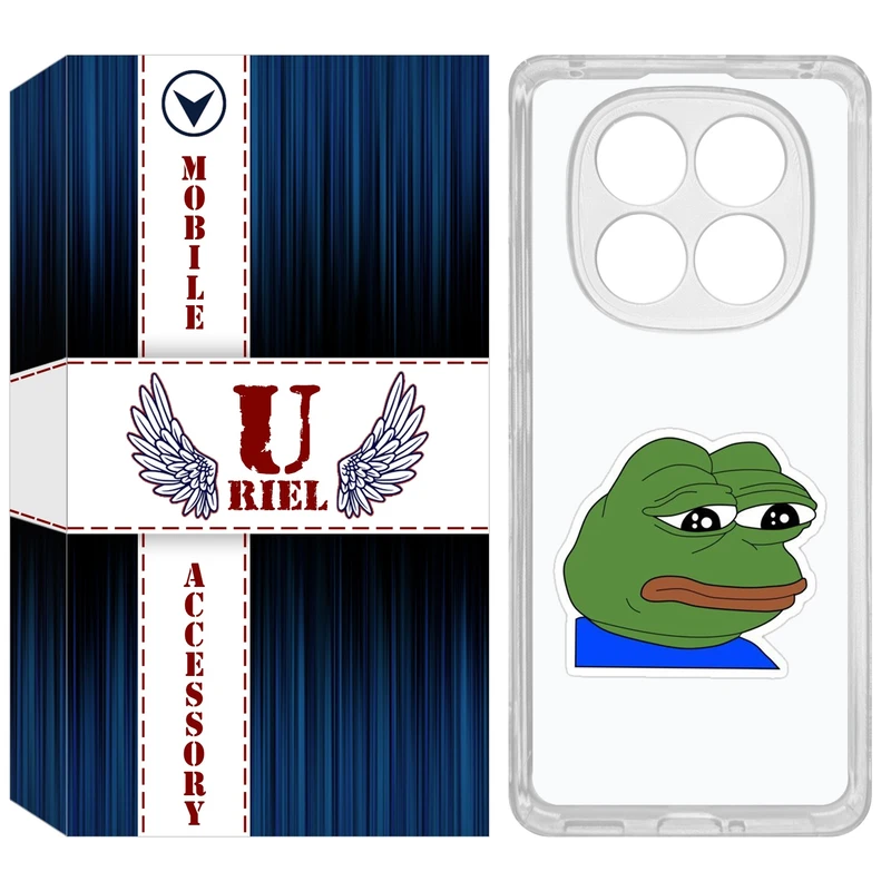 کاور یوریل مدل Clear کد 86 طرح قورباغه غمگین مناسب برای گوشی موبایل شیائومی Redmi Note 14 Pro 4G / Poco X7