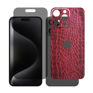 Glass Together model privacy Screen Protector Suitable for Apple iPhone 15 Pro Max Mobile Phone with Back cover sticker