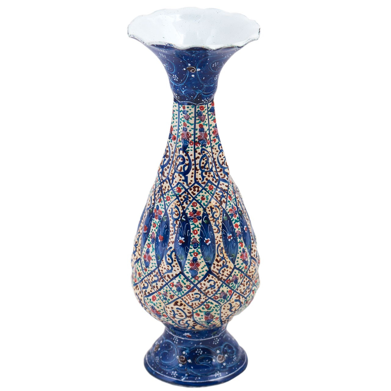 گلدان میناکاری مسی رستا طرح صراحی کد99-12-102