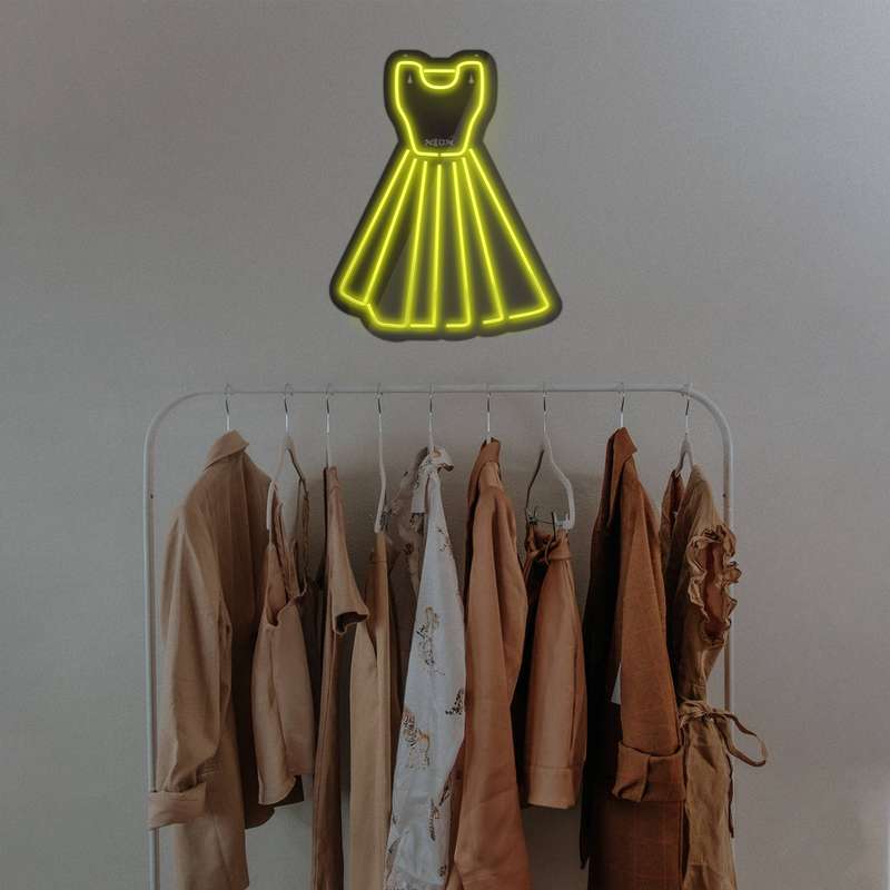 چراغ دیواری نئون دیزاین مدل Women-Clothes-BL_YL