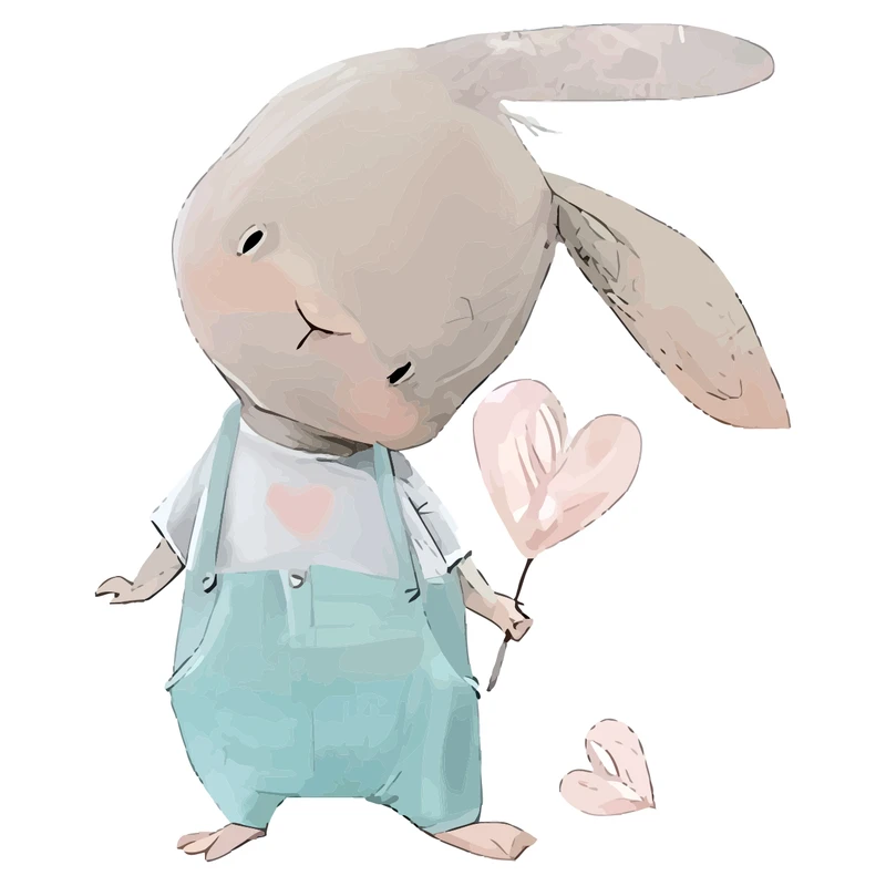 استیکر دیواری کودک پویا مارکت مدل خرگوش کد 705