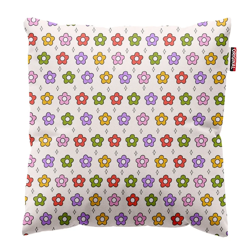 کوسن پاد آفرین طرح گل کد 2914 سایز 30*30 سانتی متر