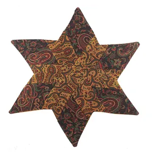 رومیزی ترمه مدل ستاره سایز 36x36 سانتیمتر