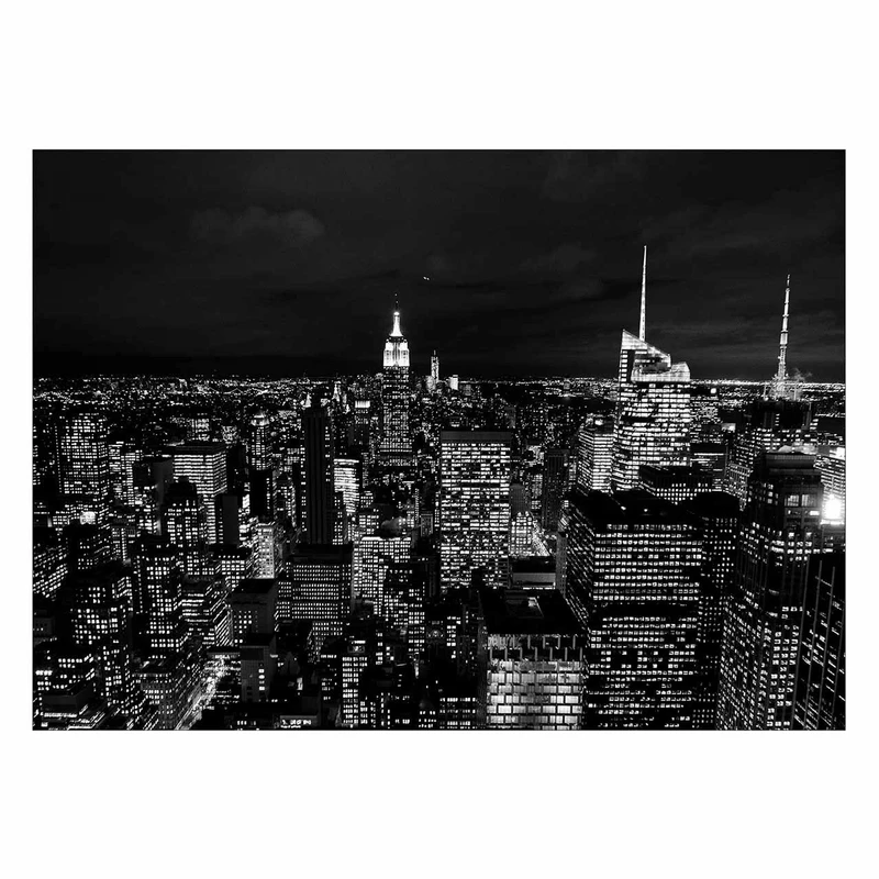 تابلو شاسی ونسونی طرحNY City Grayscale سایز 30x40 سانتی متر