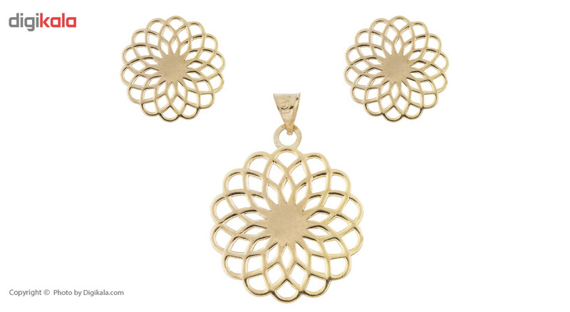 نیم ست طلا 18 عیار زنانه رزا مدل SG103