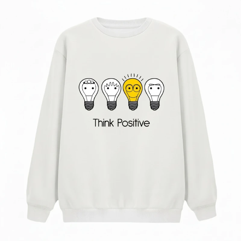 سویشرت زنانه مدل فکر مثبت 