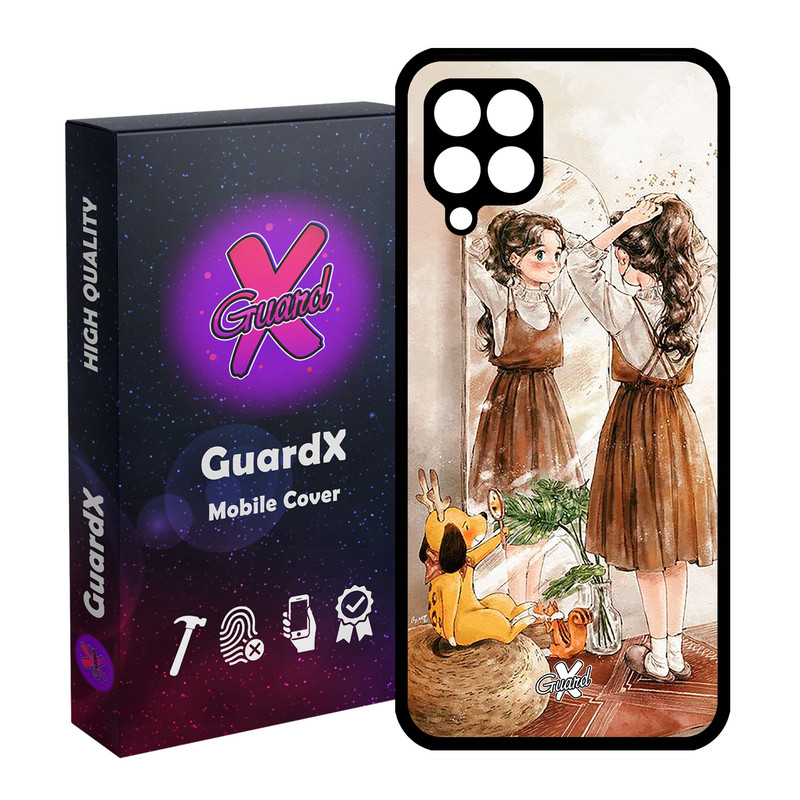 کاور گارد ایکس طرح Girl مدل Glass10306 مناسب برای گوشی موبایل سامسونگ Galaxy M32 4G / F22
