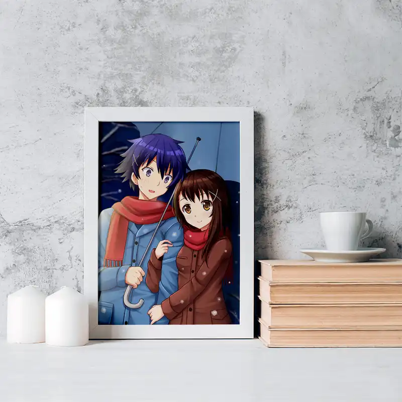 تابلو خندالو مدل اونودرا و ایچیبو انیمه عشق دروغین کد 17132