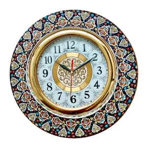 ساعت دیواری میناکاری طرح لاله