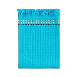 حوله دست و صورت مدل وافل سایز 80x40 سانتی متر