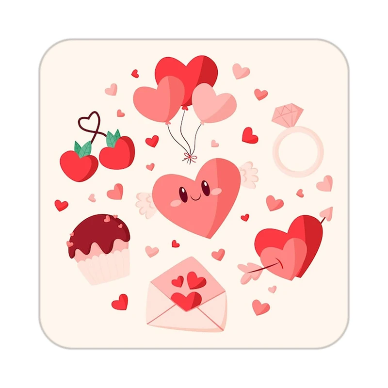 زیر لیوانی کاکتی طرح عاشقانه مدل mp37476