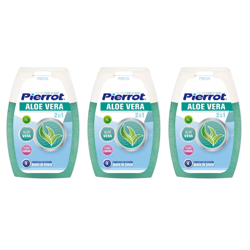 خمیردندان پیرروت مدل Aloe Vera 2 in 1 حجم 75ml  بسته 3 عددی
