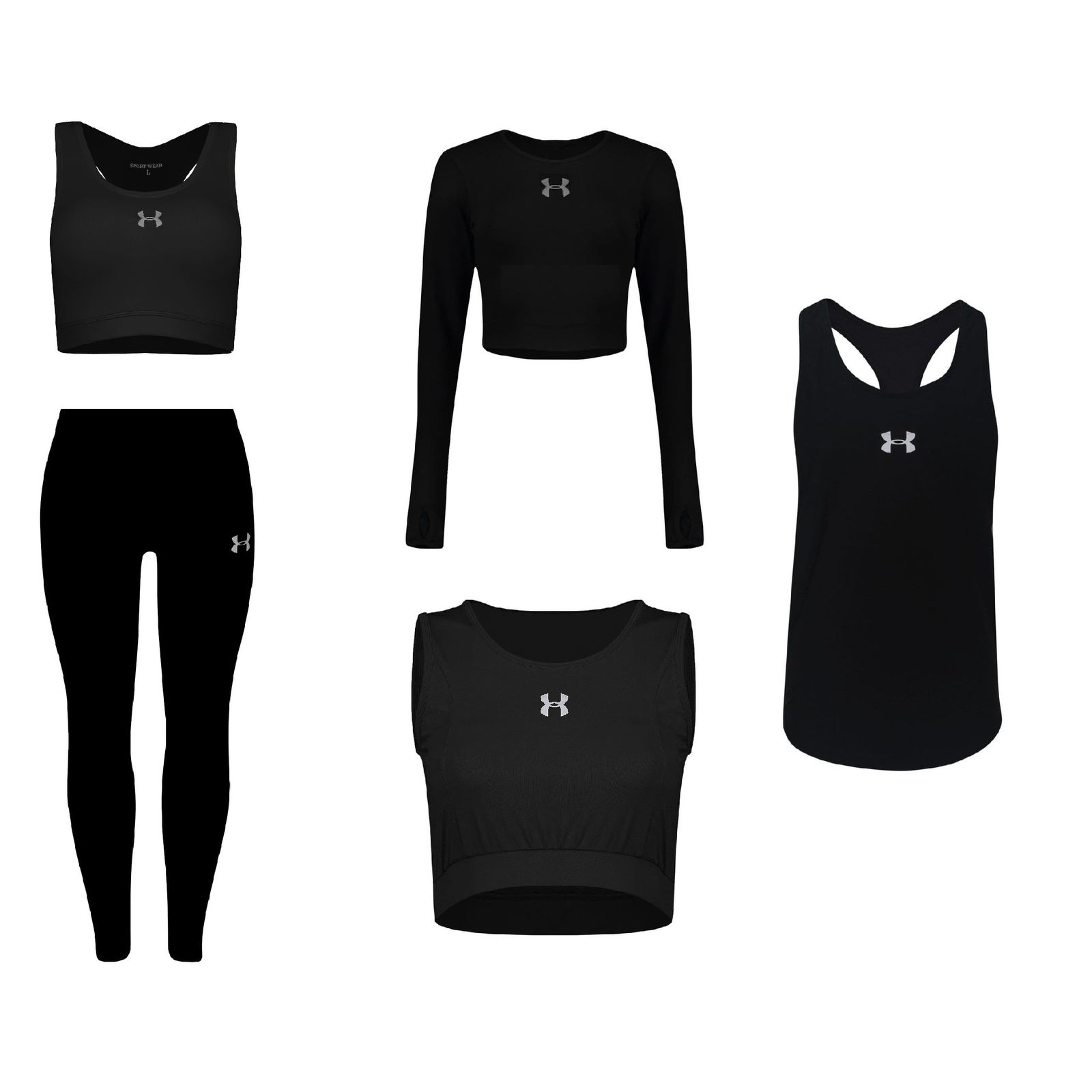 ست 5 تکه لباس ورزشی زنانه مدل 4101-1801-63-65-64 -  - 1