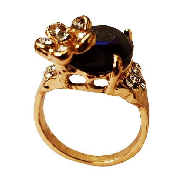 انگشتر زنانه مدل گل نگین دار کد ANZ 99