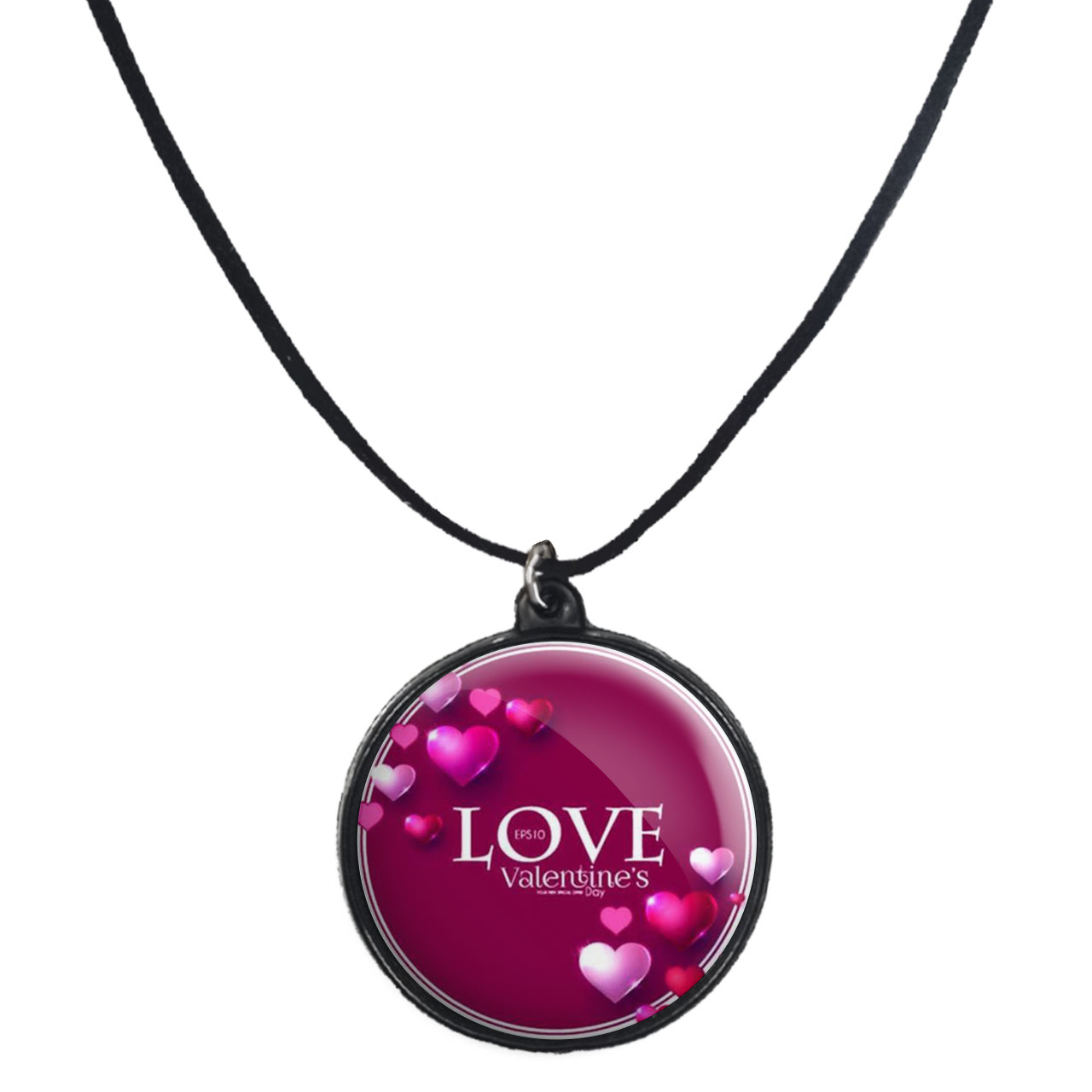 گردنبند پرمانه طرح عاشقانه کد pmb.1277 مدل دو طرفه