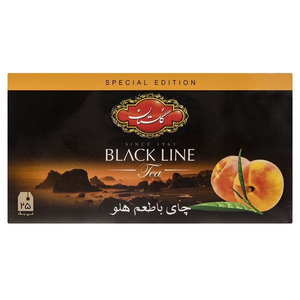 چای سیاه کیسه ای گلستان با طعم هلو پک 25 عددی چای سیاه کیسه ای گلستان با طعم هلو پک 25 عددی