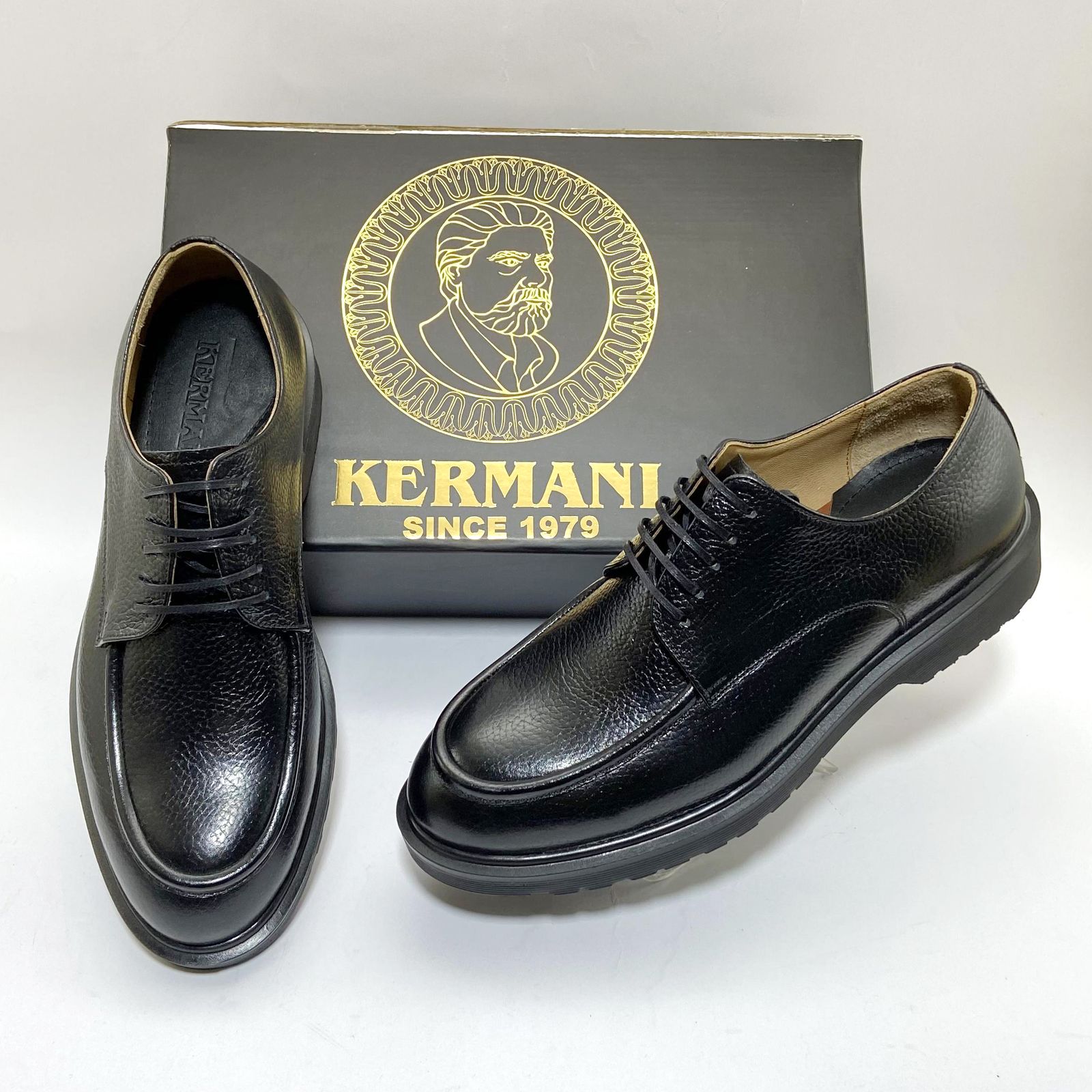 کفش مردانه کرمانی مدل چرم دستدوز فلوتر کد 84110 رنگ مشکی - - 3