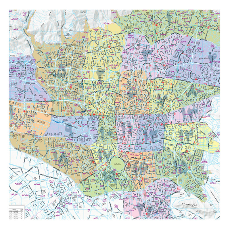 نقشه انتشارات گیتاشناسی نوین مدل تهران  IR.TH-4 مجموعه 2 عددی