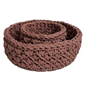 سبد قلاب بافی مدل مکرومه کد N111 مجموعه 2 عددی