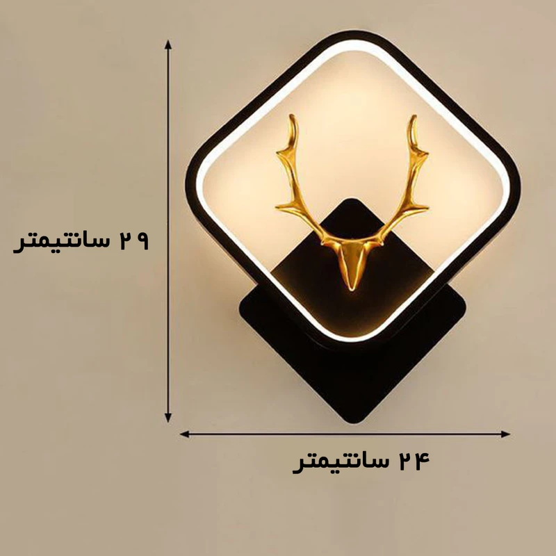 عکس شماره 13 : چراغ دیواری مدل ال ای دی طرح گوزن