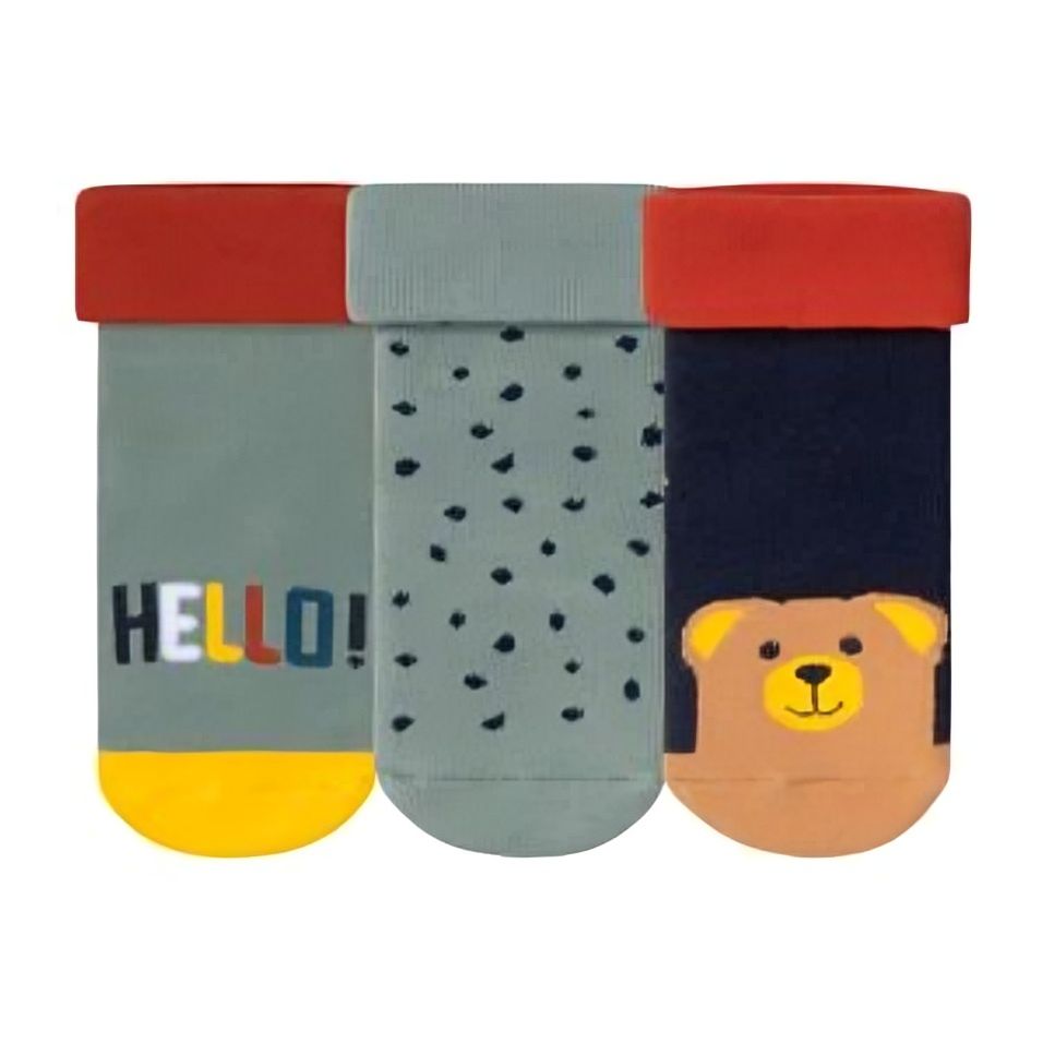 جوراب نوزادی لوپیلو مدل Hello bear مجموعه سه عددی  -  - 2