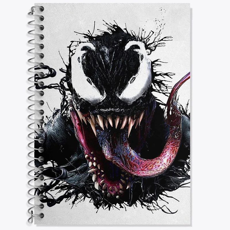 دفتر زبان 50 برگ خندالو مدل سه خط طرح ونوم Venom کد 27323