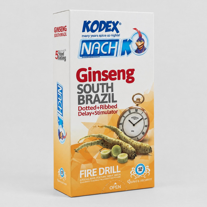 کاندوم تاخیری جینسینگ کدکس مدل Ginseng بسته 12 عددی